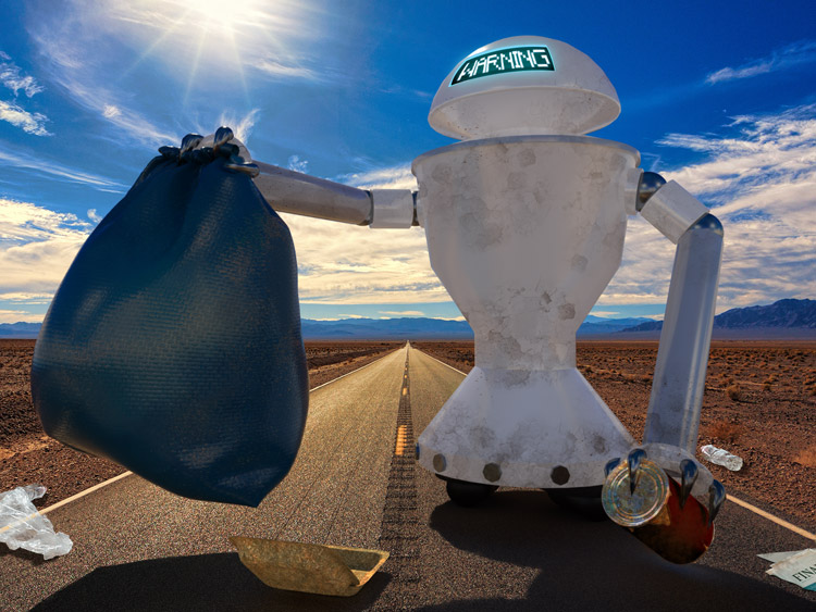Modélisation 3D - Robot nettoyeur de la planète