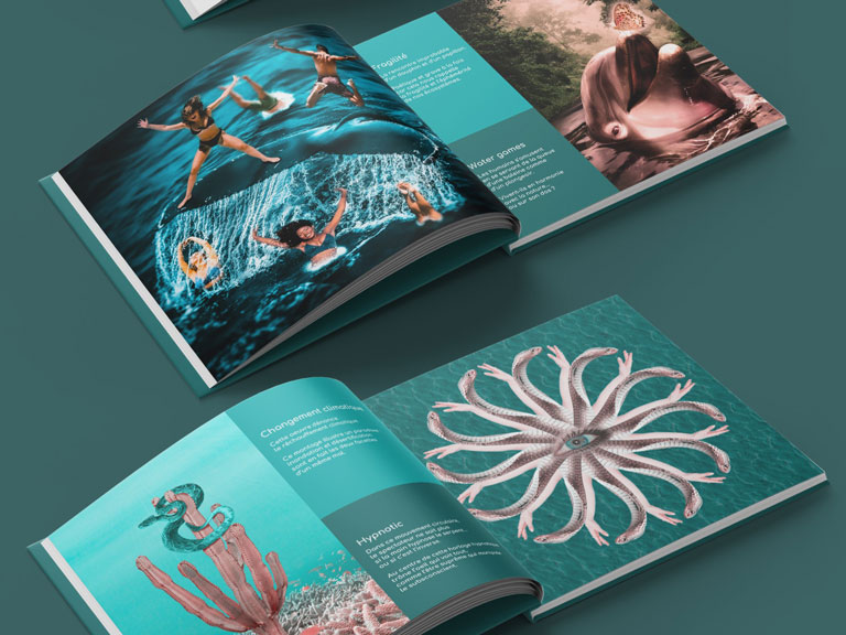 Livre de photomontages surréalistes