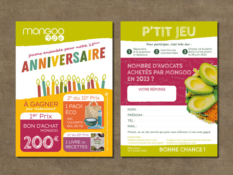 Flyer - Jeu Anniversaire Restaurant