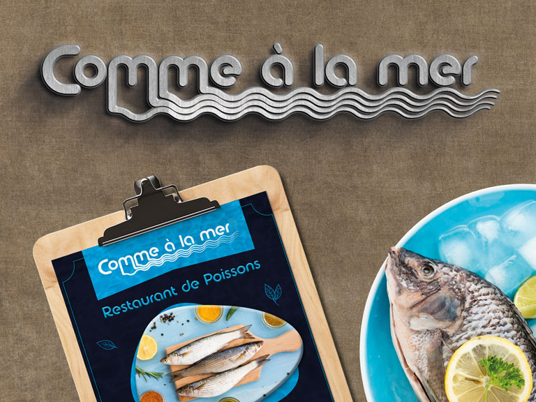 Logo Comme à la mer - Restaurant de Poissons
