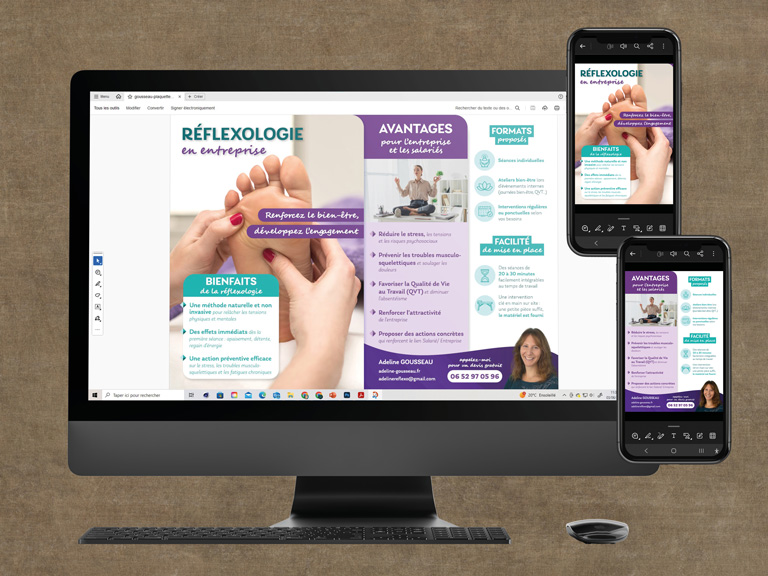 Plaquette Digitale - Réflexologue